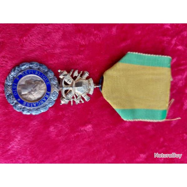M�daille Militaire 3�me R�publique Argent et vermeil
