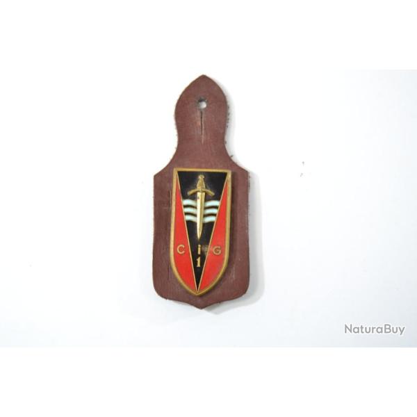 Insigne Centre d'Instruction du Gnie numro 1, DRAGO G1326, mail, dos lisse, deux bolros. 1 CIG