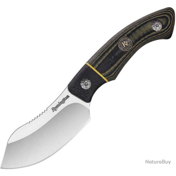 R15637 Couteau Remington Caping Hunter Lame Acier D2 Manche G10 Etui Cuir