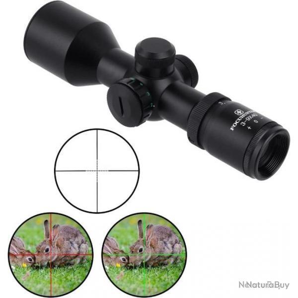 Lunette de vis�e 3-9x40E  Rifle Scope Tactique de Chase Optique Compact  Montage Weaver/Picatinny
