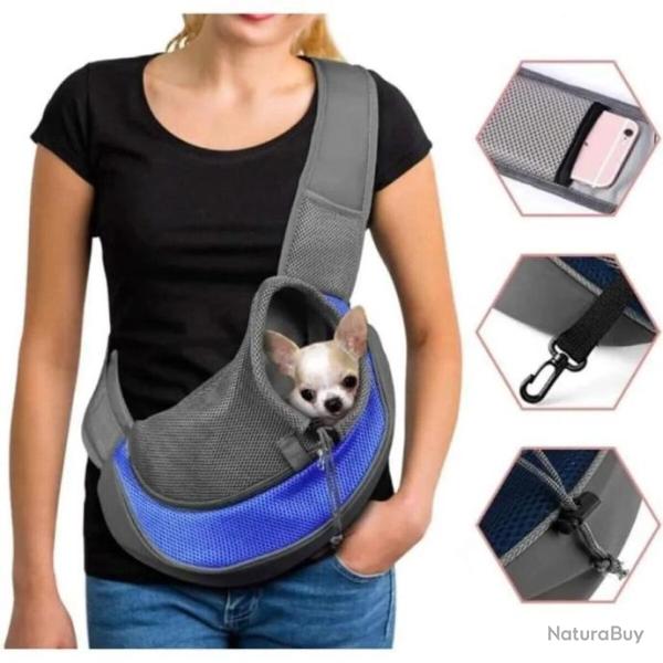 Sac Transport Chien Chat 5 kg Max Sac Epaule Bandouli�re Animaux Compagnie Bleu