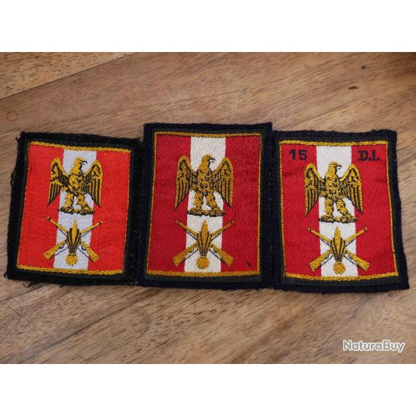 Patchs Tissu 15 �me DI sans inscription et avec