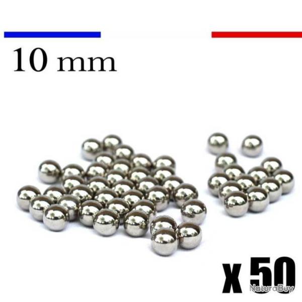Lot de 50 Billes Acier Carbone 10mm Tir Lance pierre Fronde