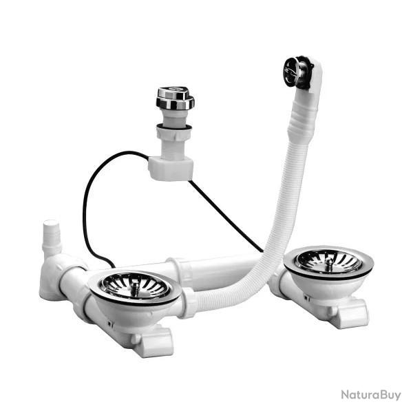 Bonde d'�vier Nicoll 204115 D114 automatique double commande blanc