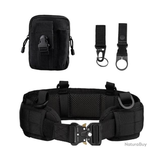 Ceinture Tactique Rembourr�e R�glable Holster Pochette de Rangement Fixation Bouteille Militaire