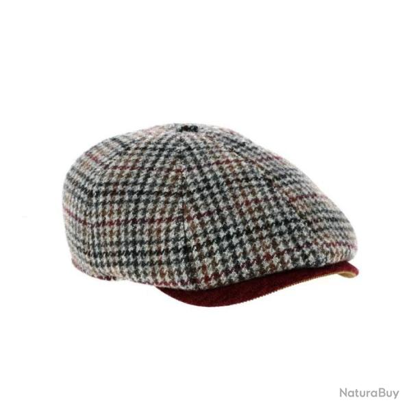 CASQUETTE "IRLANDAISE" EN LAINE PIED DE POULE T59