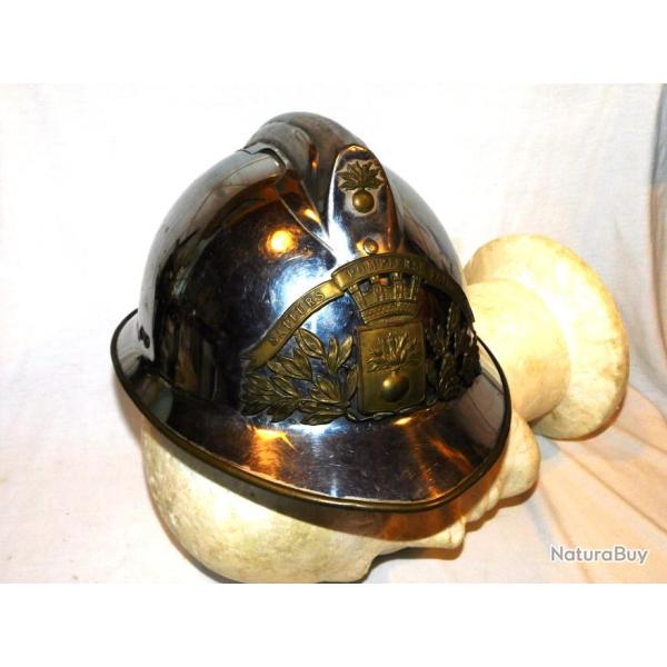 TRES BEAU CASQUE ADRIAN POMPIERS ville de SAINT SEVER / LANDES