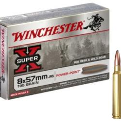 MUNITIONS WINCHESTER CALIBRE 8x57 JRS POWER POINT 195gr - 12.6g x20