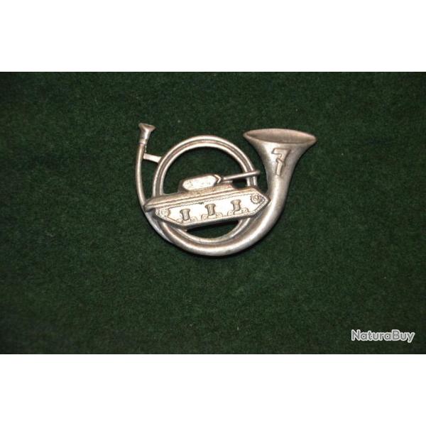 INSIGNE DE BERET 7�RCA-CHASSEUR D'AFRIQUE-CHANTIER DE JEUNESSE AFRIQUE DU NORD-LIBERATION 1943/45