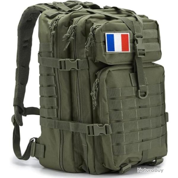 Sac  Dos 45L Tactique Militaire Grande Capacit Molle Chasse Pche Trekking Randonne Escalade Vert