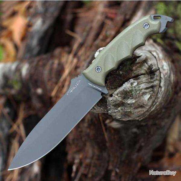 Couteau DPx Gear HEST 6 Milspec S35VN Black Blade OD Green G10 Handles Kydex Sheath USA DPXHSX061