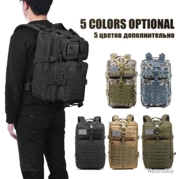 Sac � dos militaire p�che ou chasse 50 litres couleurs aux choix. A