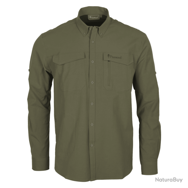 Chemise � Manches Longues Kaki Voyage Quotidien Pinewood