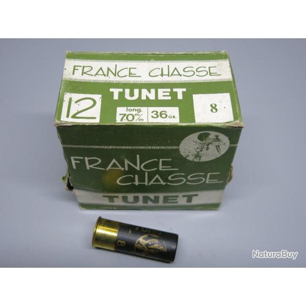 Boite de 25 cartouches calibre 12/70 - 36 GR  TUNET Numro 8