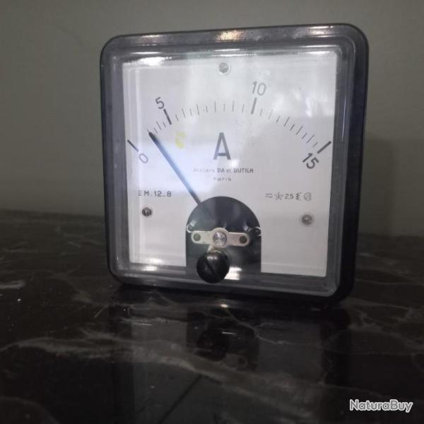 ANCIEN AMPEREMETRE ATELIER DA ET DUTILH EM 12_8 .