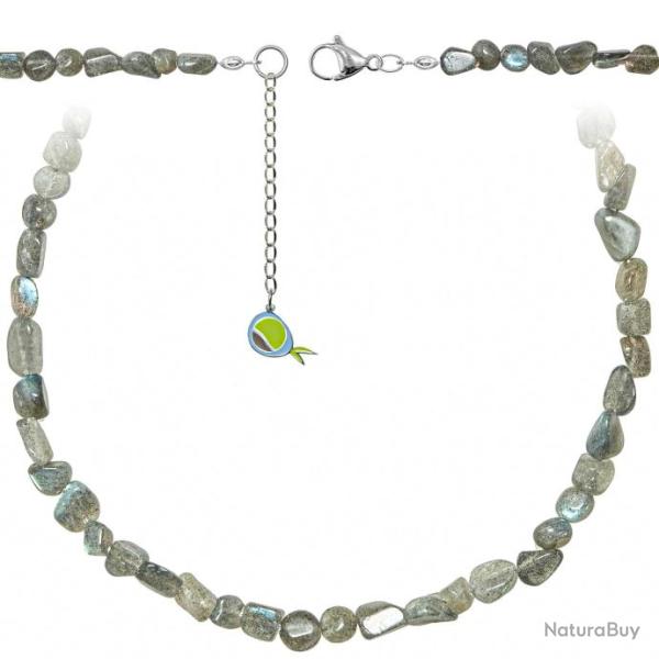 Collier en labradorite - Perles roul�es 5 � 8 mm - 60 cm