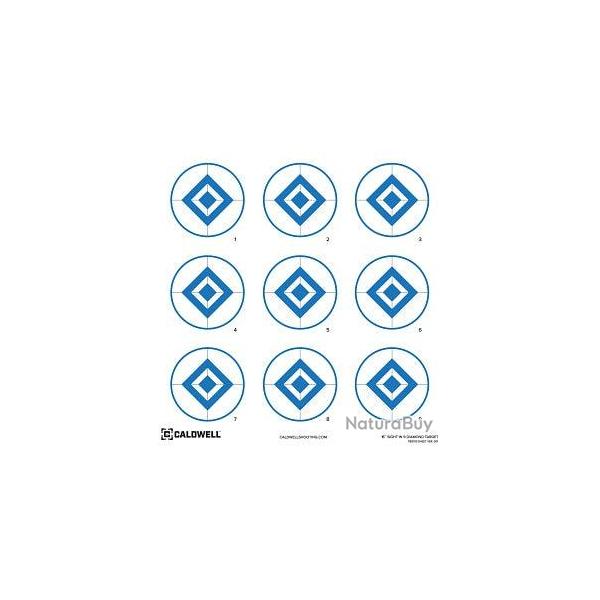 Cibles papier Caldwell 9 Diamond 16" - Pack de 10
