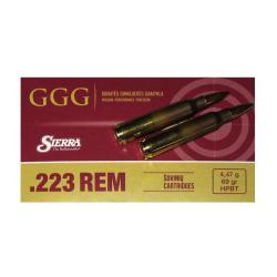 CARTOUCHES 223REM GGG 69GR SIERRA HPBT X20