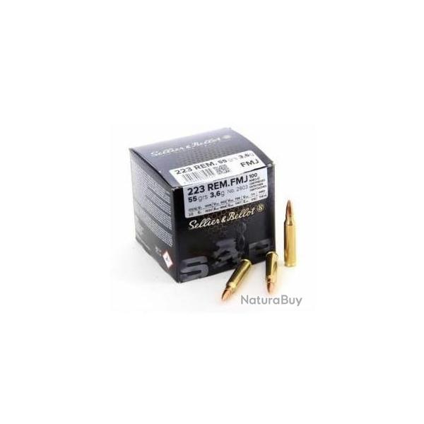 CARTOUCHES SELLIER & BELLOT 223REM FMJ VRAC X100