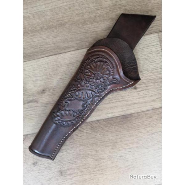 holster GAUCHER cross draw 1862  UBERTI 5 coups