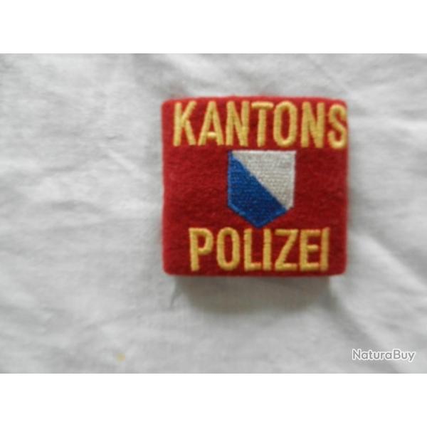 ancien insigne patte d'�paule badge tissu - Police cantonale Z�rich