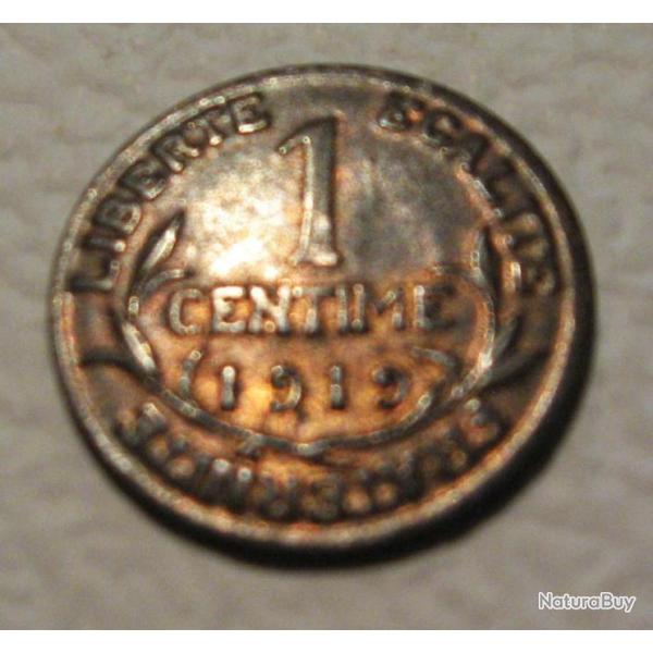 France  piece de 1 centime D.Dupuis 1919