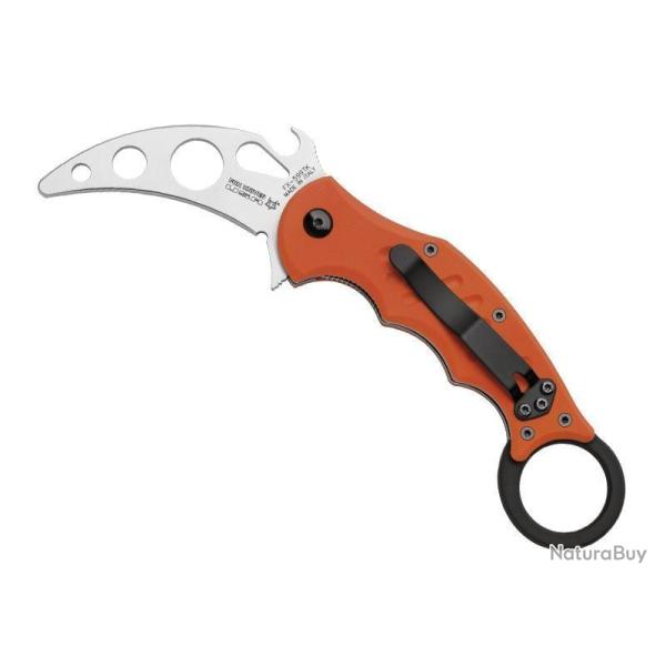 BEL 1039 COUTEAU FERMANT FOX KNIVES PRODUCTION KARAMBIT D'ENTRAINEMENT LAME NON COUPANTE NEUF