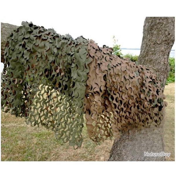 Filet de Camouflage Camosystems vendu au m�tre - largeur 2.40m - Marron/Vert