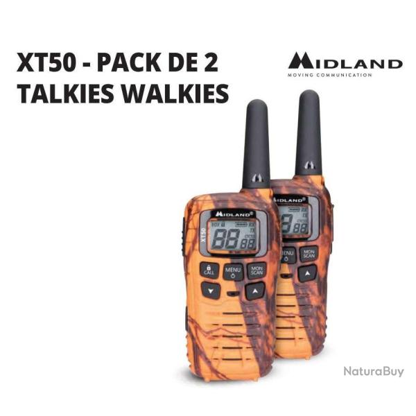 Midland pack de 2 Talkies walkies XT50 Edition Blaze
