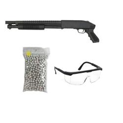 Pack airsoft Fusil &agrave; pompe SG00032 / Mod&egrave;le &agrave; Ressort / Plastique et M&eacute;tal / Livr&eacute; avec Accessoires