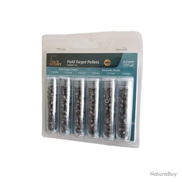 Blister 6 vari�t�s Plombs H&N Sport Field Target