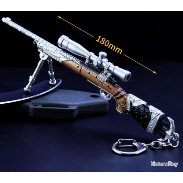 R�plique miniature du sniper M24 SWS type Bois en porte clef pour d�coration (18 cm)