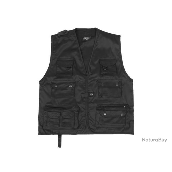 Gilet multipoches noir - Mil-Tec