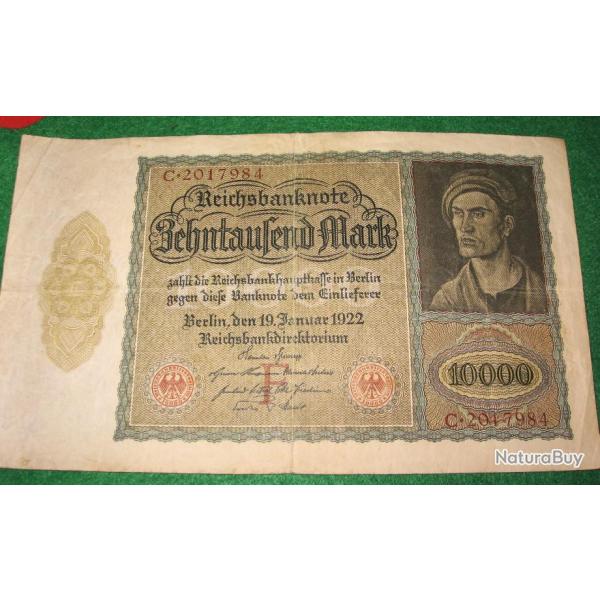 ALLEMAGNE  billet de 10000 mark 1922