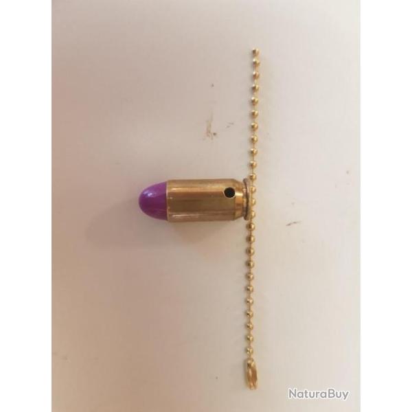 Douilles neutralis�es 45 ACP en porte-cl�s (violet)