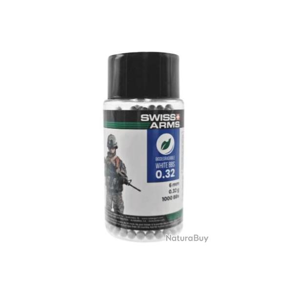 Billes blanches BIO 0,32 g biberon 1000 BBs