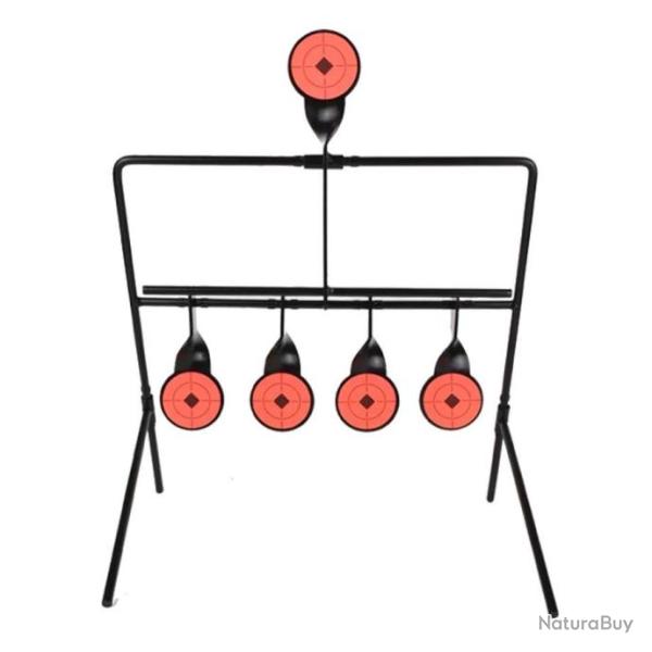 Cible m�tallique 5 objectifs pour carabine � plombs