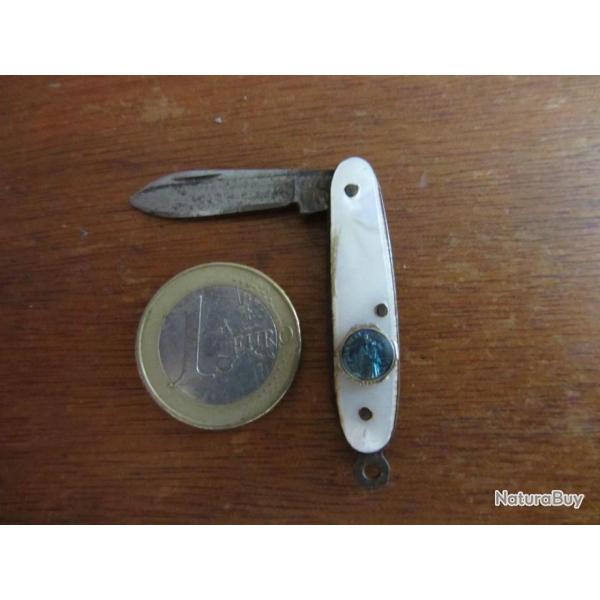 Canif miniature manche en nacre 1900/1920