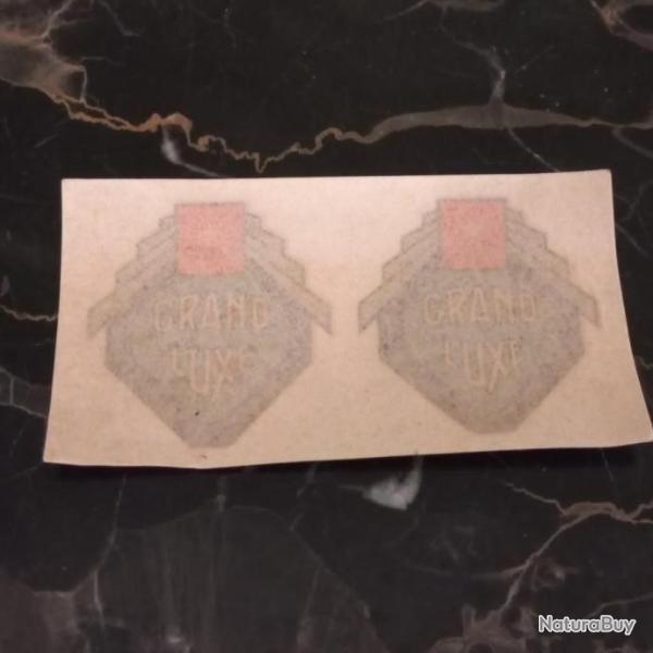 ancien vlo  stickers d'origine  2 X   "  GRAND LUX   "