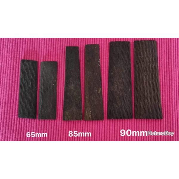 Plaquettes Os cerf� pour montage couteaux 65/85/90 mm de long