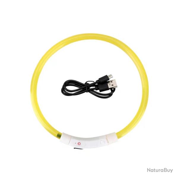 COLLIER IMPERM�ABLE LUMINEUX R�GLABLE JAUNE