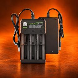 Chargeur de piles rechargeables 18650 - 3.7V