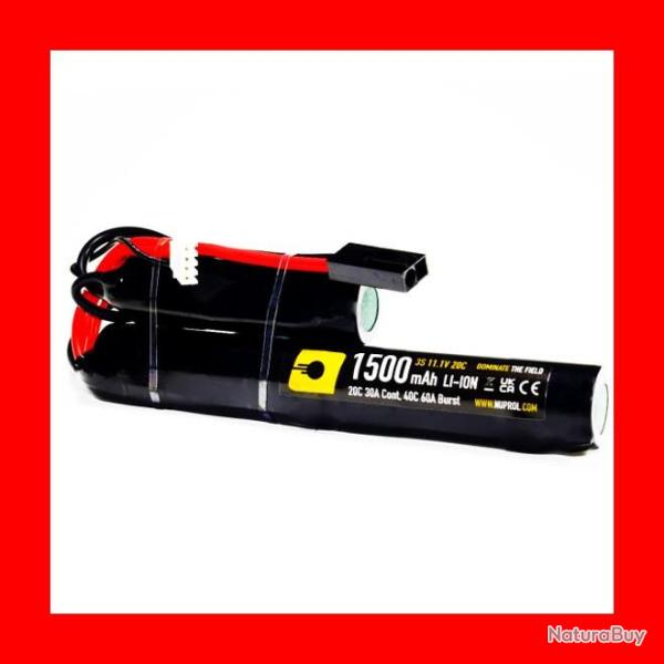 BATTERIE NUPROL NP POWER LI-ION 1500 MAH 11.1V 20C DOUBLE STICK TAMIYA