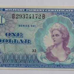 Billet 1 Dollar Military Payment Certificate USA neuf