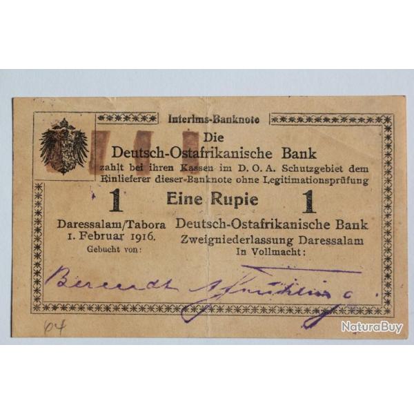 Billet 1 Rupie 1916 Afrique orientale allemande Deutsch-Ostafrika