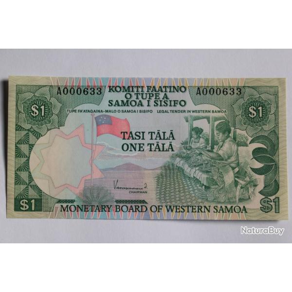 Billet 1 Tala Samoa occidentales 1980 neuf