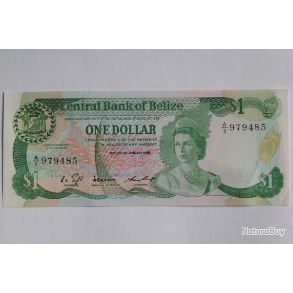 Billet 1 Dollar Belize 1986 pr. neuf