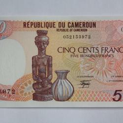 Billet 500 Francs Cameroun 1987 neuf
