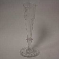 Fl&ucirc;te &agrave; champagne cristal taill&eacute; XIXe si&egrave;cle