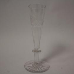 Fl&ucirc;te &agrave; champagne cristal taill&eacute; XIXe si&egrave;cle